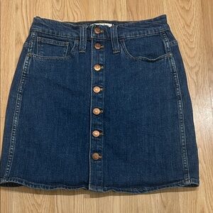 Madewell Denim Button-Front Jean Skirt Size 27